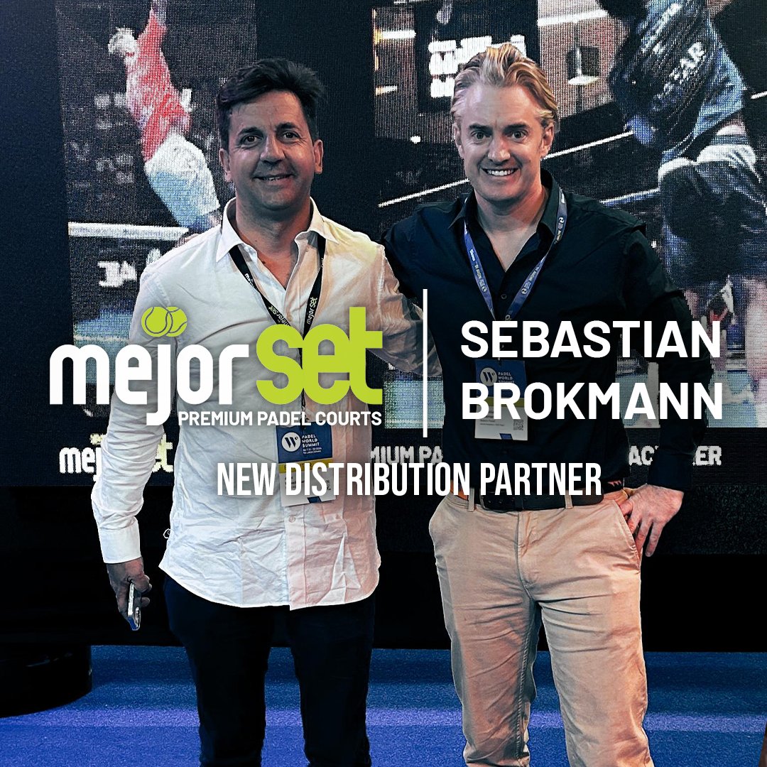 Mejorset's tweet image. Non-stop! We're excited to announce our new distribution partner in South Africa: Sebastian Brokmann. 
🔥Don't miss our next project together at the Mall of Africa. 

#padel #southafrica #padeltime #padelcourt #padeldistribution