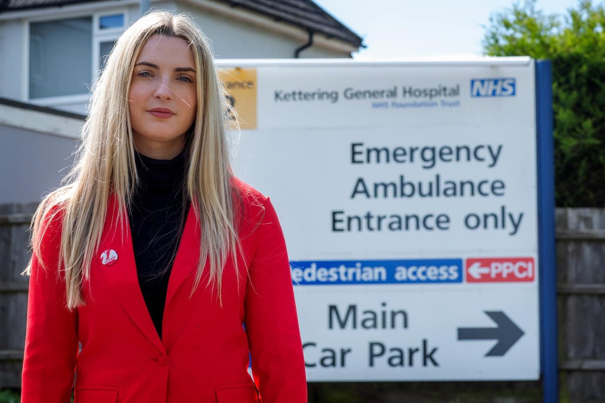 LabourKettering's tweet photo. Labour’s Rachel Reeves on a visit to Kettering said: We are absolutely committed to getting on and delivering the hospital that we need here. We are determined to deliver the hospital that people here in Kettering need and Rosie, our candidate here, is also committed to that.” https://t.co/IbvFHDZ0qf