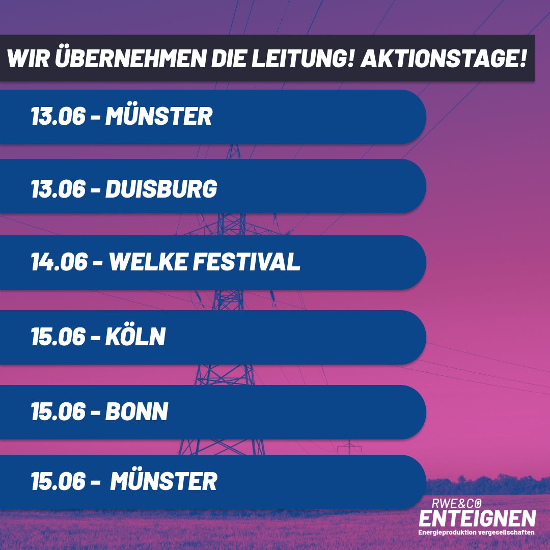 rweenteignen's tweet photo. ❤️‍🔥”Wir übernehmen die Leitungen“ Aktionstage rücken näher“❤️‍🔥
Finde jetzt die Mahnwache oder den Vortrag in deiner Stadt und kommt vorbei. Gemeinsam für #vergesellschaftenjetzt https://t.co/kxUreOLN16