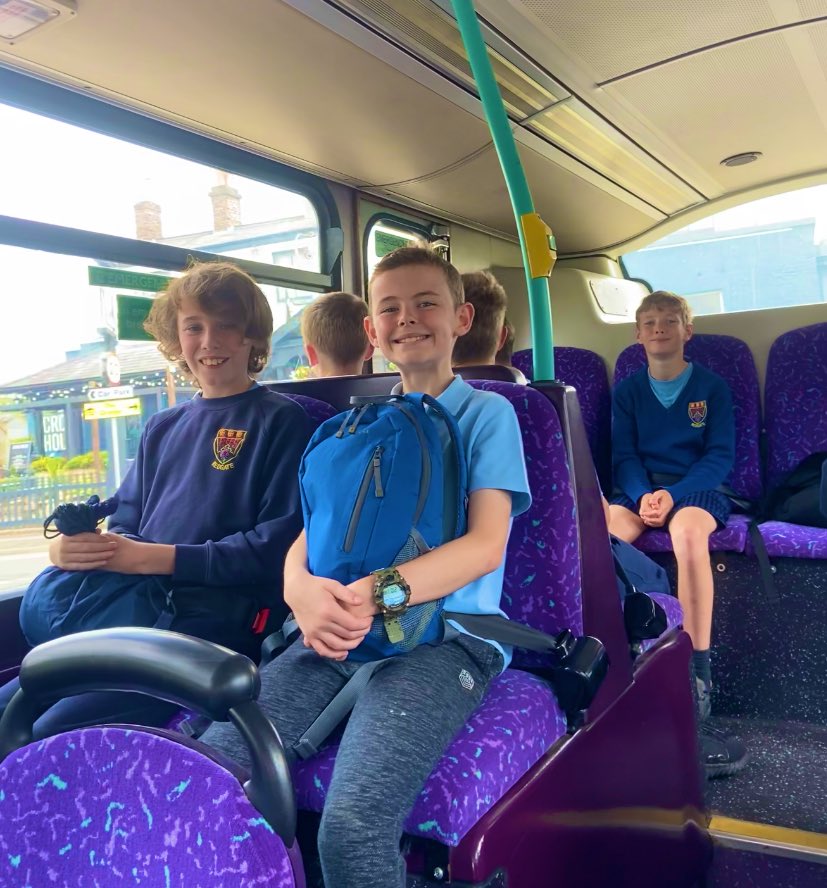 Smiles all round this afternoon on our way to our first swimming lesson of the year 🚐🏊🏼😁 #RCPPE #swimming