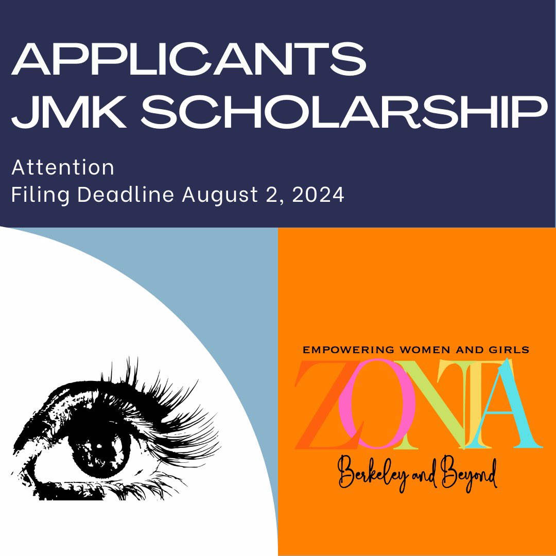 ZontaBerkeley's tweet photo. Women of any age pursuing a business major, who demonstrate outstanding potential in the field may apply.
For more information and an application, please visit our Zonta Berkeley webpage. 
 #zonta #zontaberkeley #zontainternational #scholarship #bayarea #scholarshipforwomen https://t.co/S8llqdMqtF