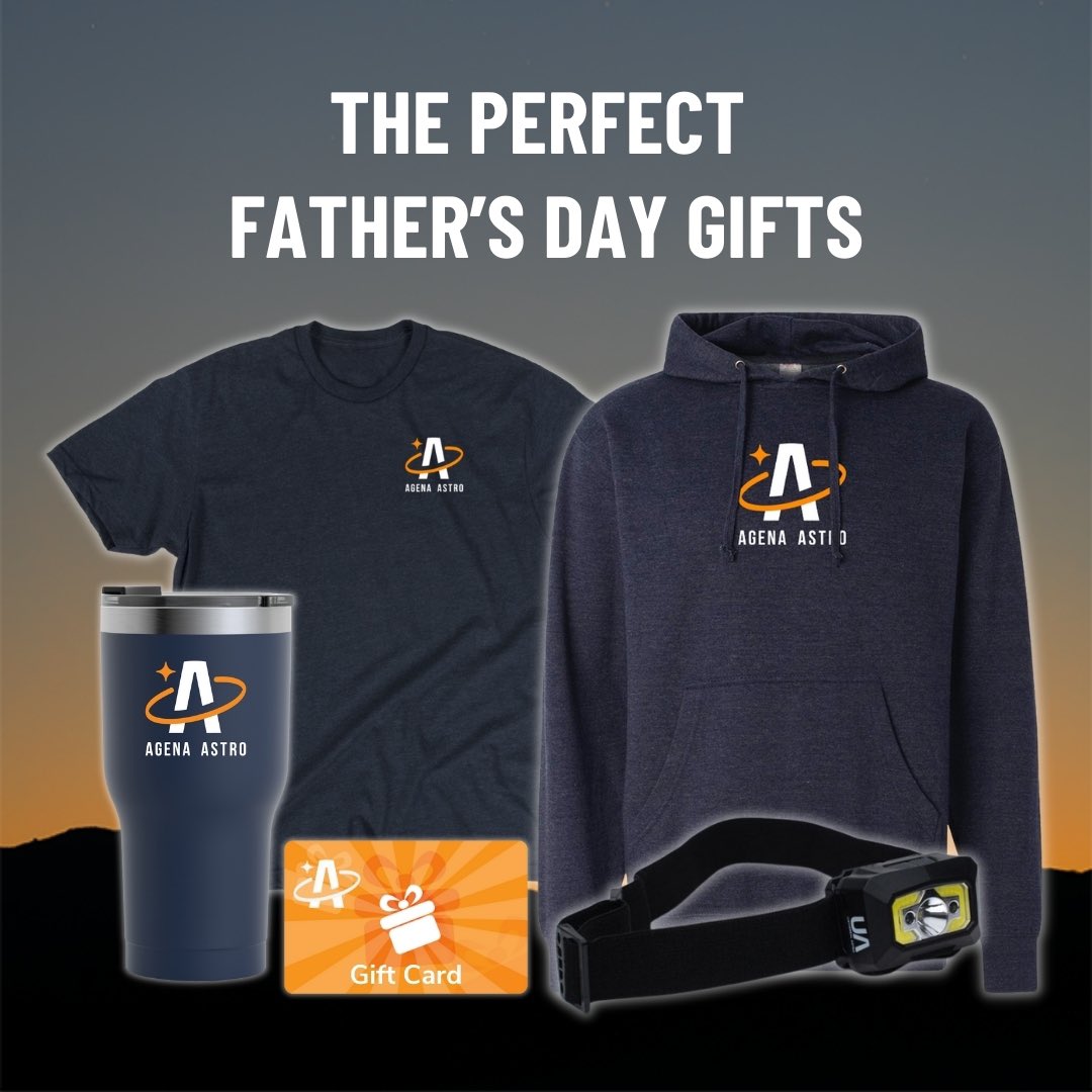 Father's Day is just around the corner! 

Not sure what to get the father figure in your life? Not to worry, we have great gifts ready to ship including Agena merchandise, astro headlamps, and best of all, Agena gift cards! bit.ly/3x1xGqM