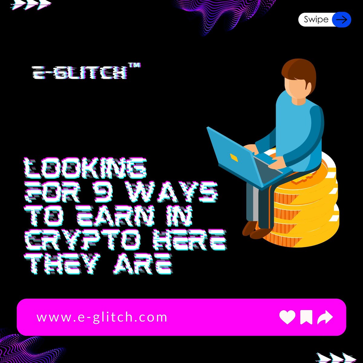 EGlitchOfficial's tweet photo. Unlock the potential of your crypto  Earn in 9 unique ways, from staking and yield farming to NFT creation and trading. 

Explore lending, mining, airdrops, masternodes, and dividends to grow your digital assets. 

Dive into the future of finance and start earning today.
.
👉 https://t.co/zizJtpidXd
.
#cryptocurrency #crypto #bitcoin #ethereum #blockchain #digitalcurrency