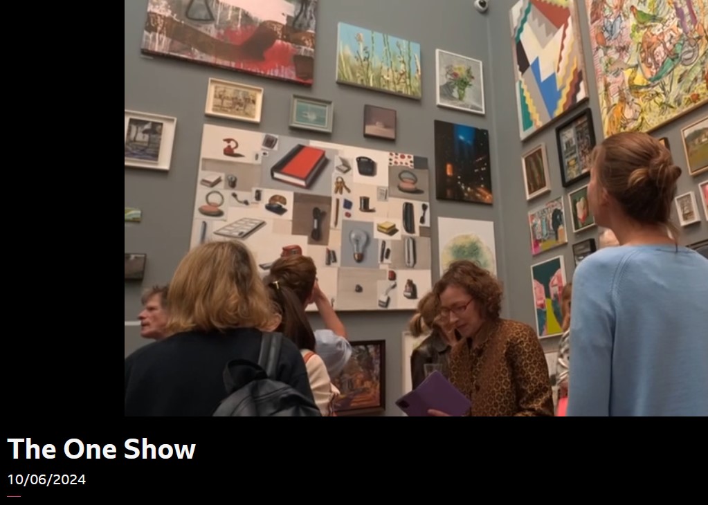 Spotted myself on <a href="/TheOneShowShow/">thetheoneshowshow</a> <a href="/royalacademy/">Royal Academy</a> 
#publicity #londongallery #summerexhibition #alexandrabaraitser