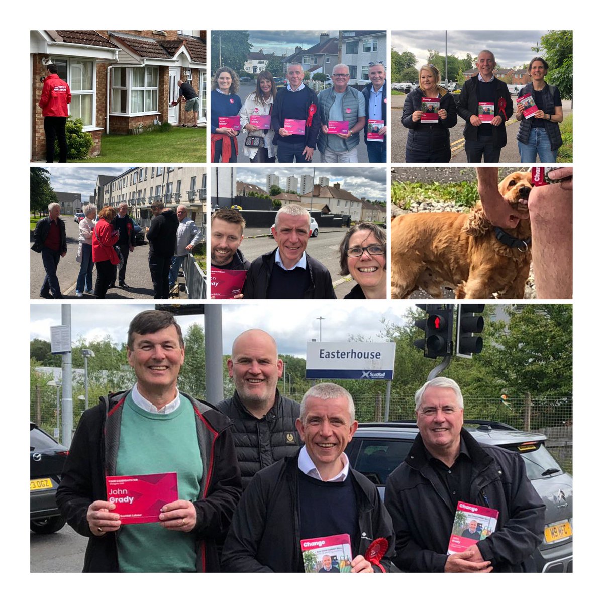 johnadgrady's tweet photo. Another great day out in Glasgow East - made even better as joined by my relative and friend @duncanenright who travelled to support my campaign! 

It’s always good to have the team out speaking with voters who know that change is needed  on July 4🌹

#VoteScotLab24 https://t.co/GnYtc1wGMS