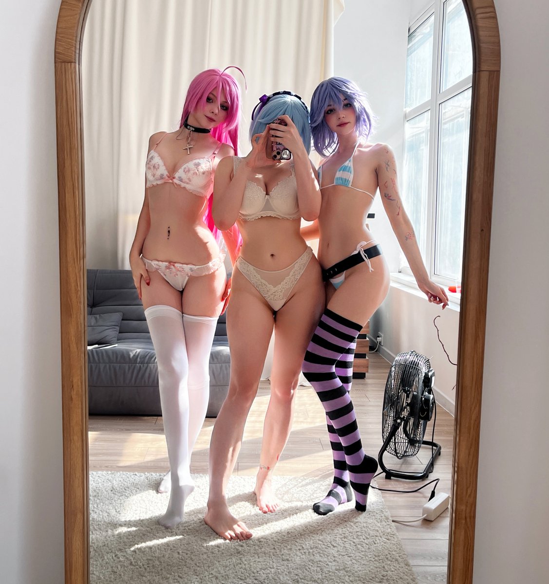 shadory_cos's tweet photo. Anime date with three at once
 Yay or no?💕 https://t.co/0lQdmwSZoz