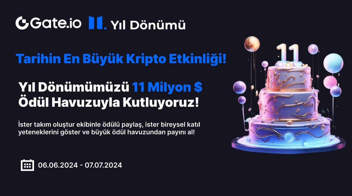 CryptofMajestic's tweet image. 🔥Tarihin En Büyük Kripto Etkinliği Başlıyor! 11. Yıla Özel 11 MİLYON USDT Ödül Havuzu! 🔥

Katilim ➡️ t.ly/tbuoE

Gate.io üyelik ➡️ t.ly/mFPm1

Gelin beraber hacim yapalim ! Ödülü paylaşalım.