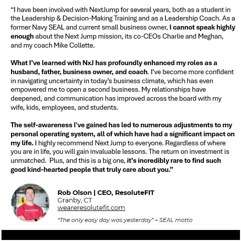 charlieykim's tweet photo. Starting to receive so many notes like this one from former navy seal and successful ceo/ business owner: Rob O. to @nextjump ⁦@MeghanMess⁩ 

Help us #AvengeInjustice https://t.co/tvw5fnum8d
