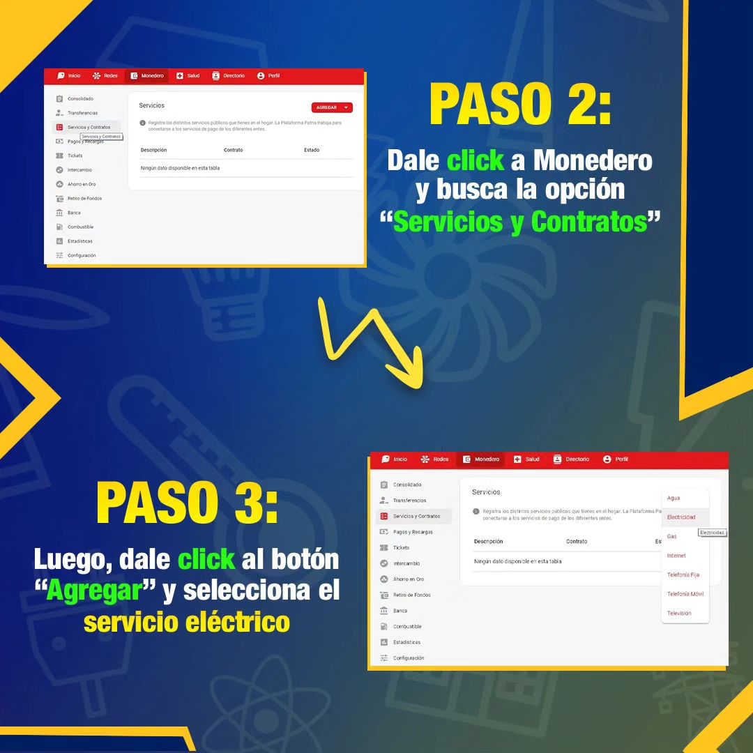 CorpoelecInfo's tweet photo. Ahora puedes cancelar por Patria tomando en cuenta los siguientes pasos 👇🏻 https://t.co/ou3F2dQSFz