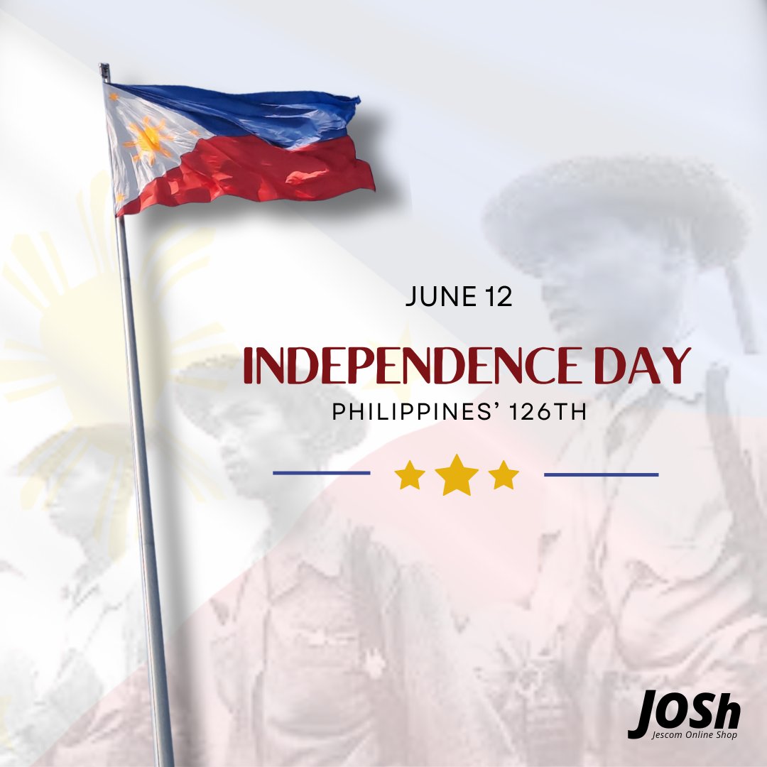 joshaddtocart's tweet photo. Ngayong araw ay ipinagdiriwang natin ang 126th Philippine Independence Day 🇵🇭

Maligayang Araw ng Kalayaan sa lahat ng Pilipino! ✊👨‍🌾

#IndependenceDay #JOSh https://t.co/wzj6ZCMa9A
