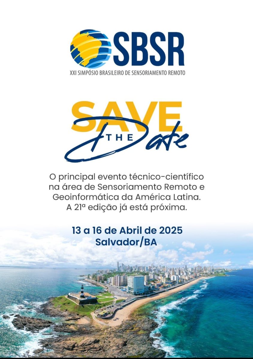 Prepare o seu artigo, o seu abadá e o seu coração que tem SBSR em Salvador em 2025!