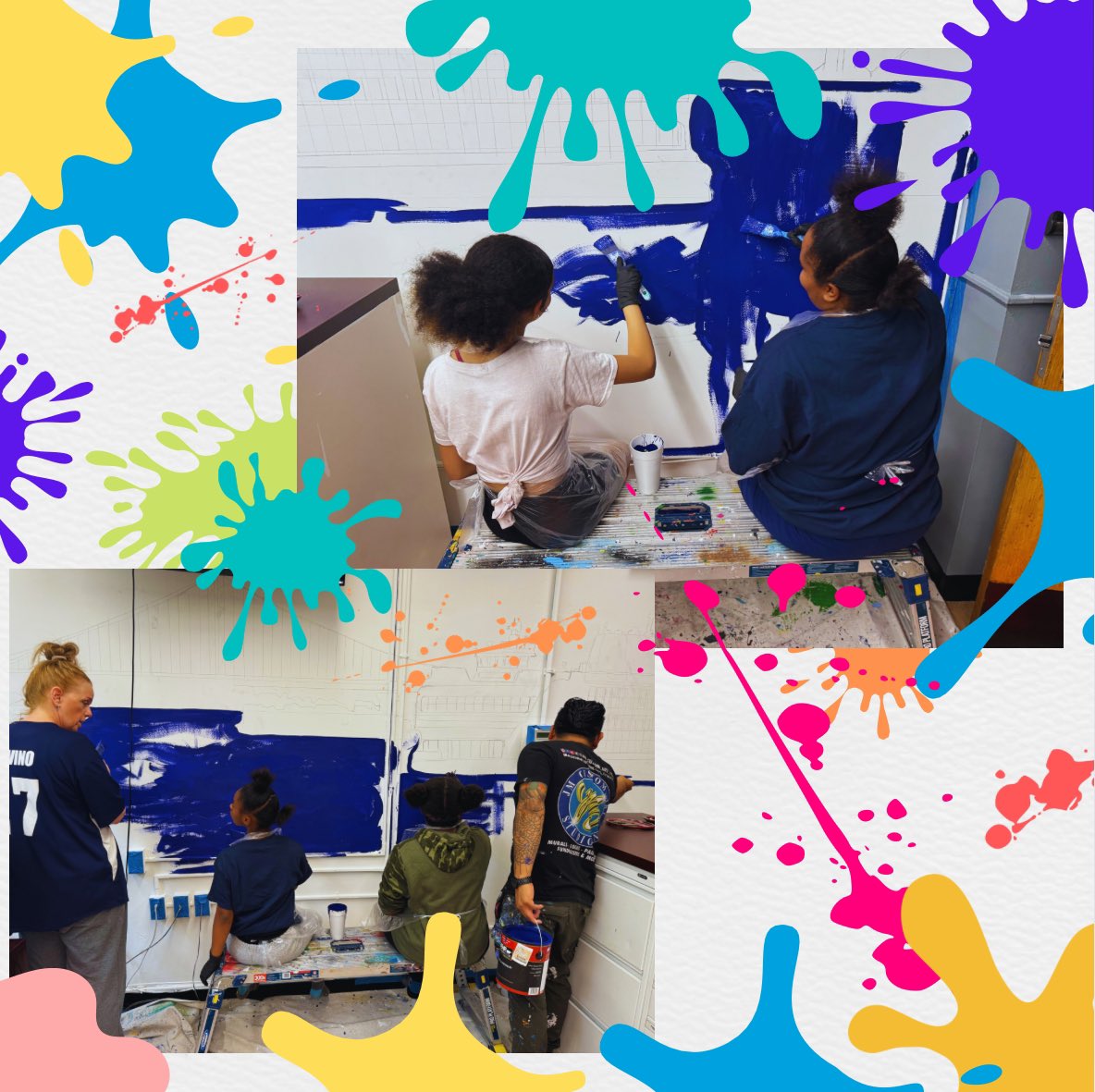 IS27Prall's tweet photo. Exciting things are happening in our main office while our After School Art Mural Club works on a special project! Stay tuned for their big reveal and see the creativity and talent our students are bringing to life. ๐จโจ #ArtMuralClub #SpecialProject #CreativityInProgress https://t.co/qoQWtymnBe
