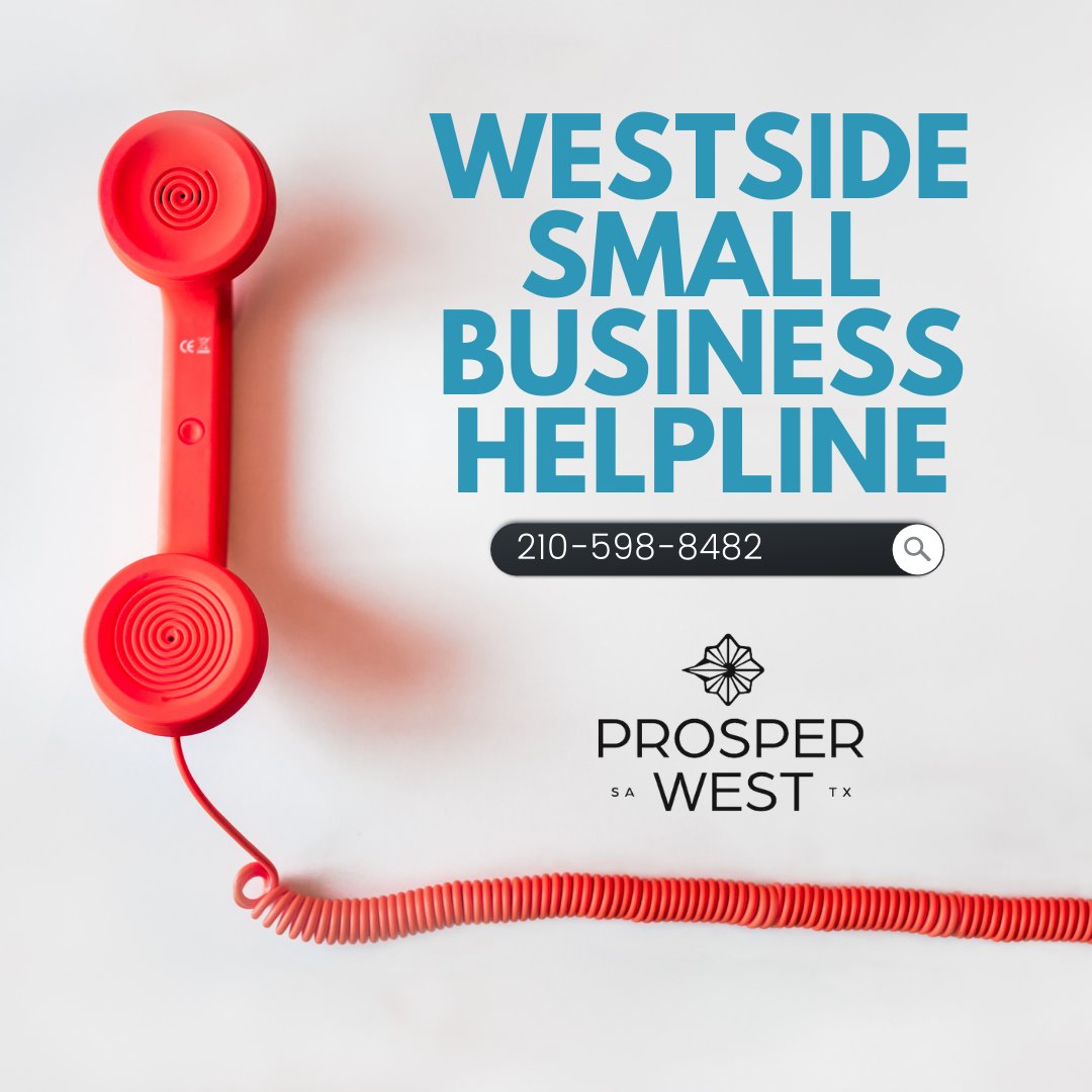We are here to assist you in navigating the diverse resources available to help your business survive and thrive as you adapt to the new realities of running a small business. 

 #ProsperWestSA #WestsideSA #SATX #WestsideShares #SanAnto #SanAntonio #SACommunity #SmallBusiness