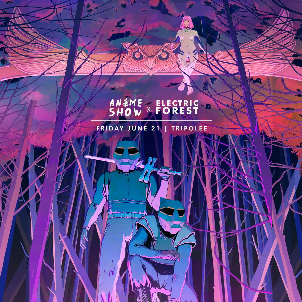 OfficialBTSM's tweet photo. It’s official. We will be playing the Anime Show at Electric Forest!!!! ⚡️🌲 https://t.co/ETtE3PbFMY