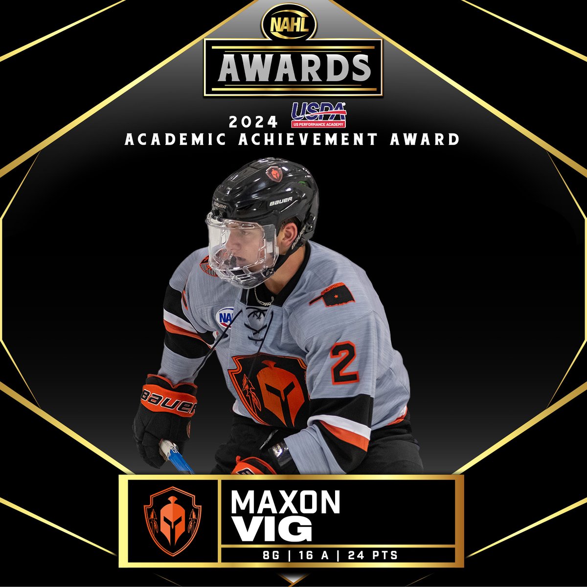 NAHL (@nahlhockey) on Twitter photo 2023-2024 <a href="/GoUSPA/">USPerformanceAcademy</a> Academic Achievement Award: Maxon Vig, @OkWarriors_NAHL
#NAHLAwards 2023-2024 <a href="/GoUSPA/">USPerformanceAcademy</a> Academic Achievement Award: Maxon Vig, @OkWarriors_NAHL
#NAHLAwards