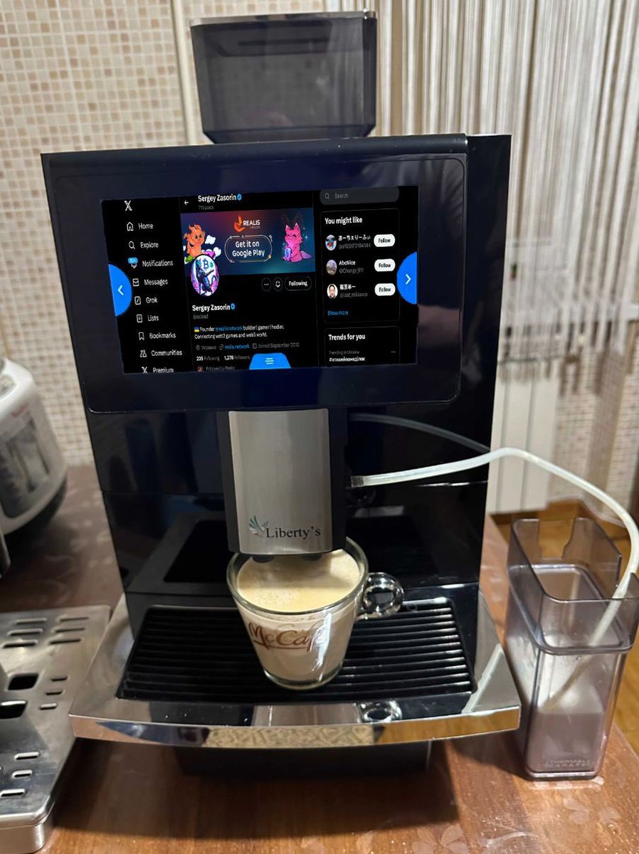 exlead's tweet photo. After @elonmusk words, I have decided that I’ll be throwing away all of my Apple devices. 
All tweets from here on out will be posted from my coffee machine https://t.co/oeEem8sKSR