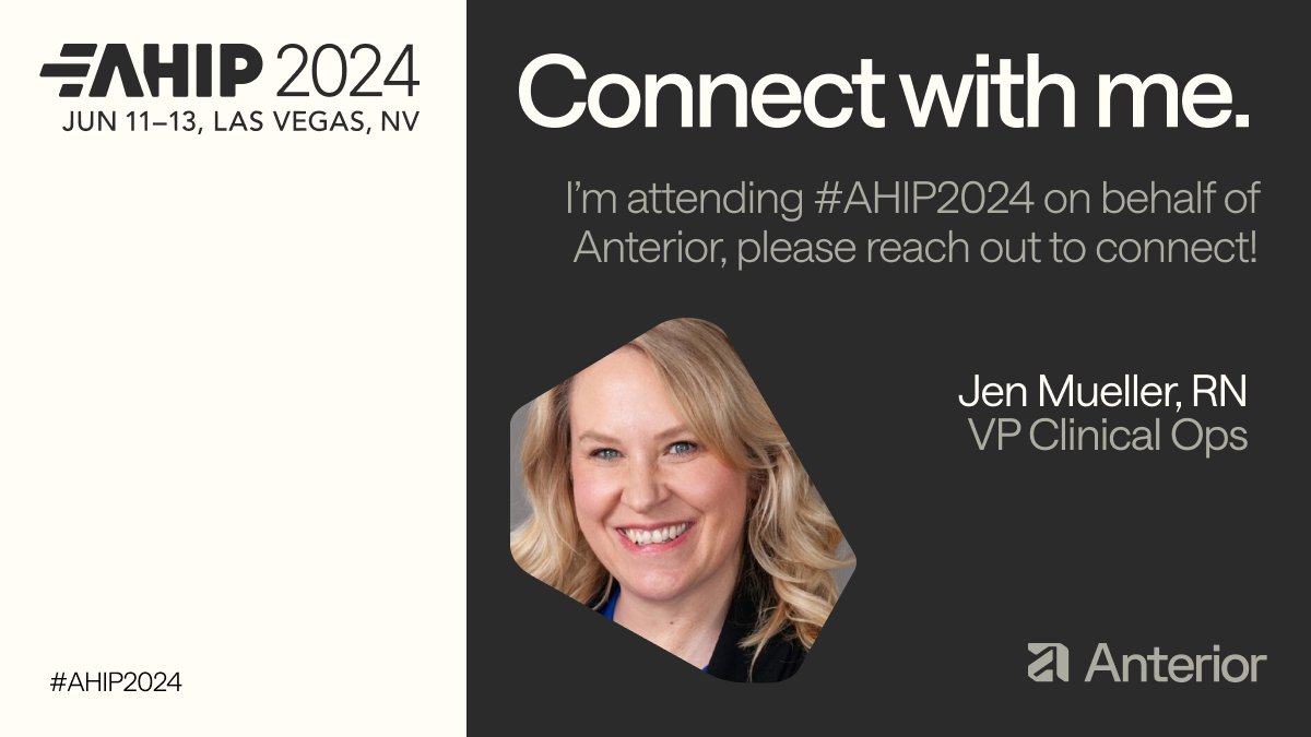 AnteriorAI's tweet image. Our team is at #AHIP2024. Visit Booth 1509 to see our demo and learn how AI can optimize your clinicians' claims reviews!
