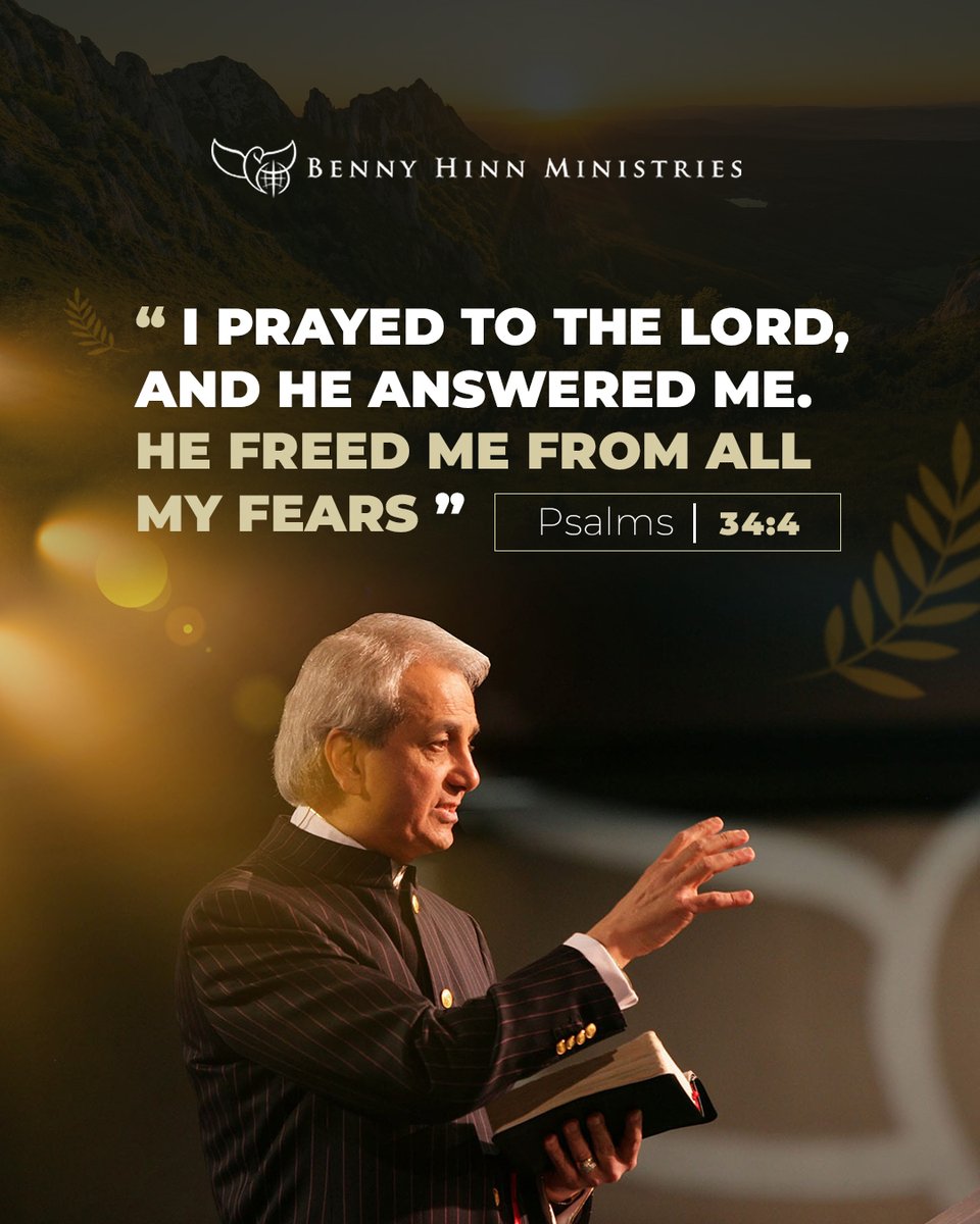 Benny_Hinn's tweet photo. God can FREE you from your fears.

#bible #jesus #God #christianity https://t.co/7zfRwJynV7