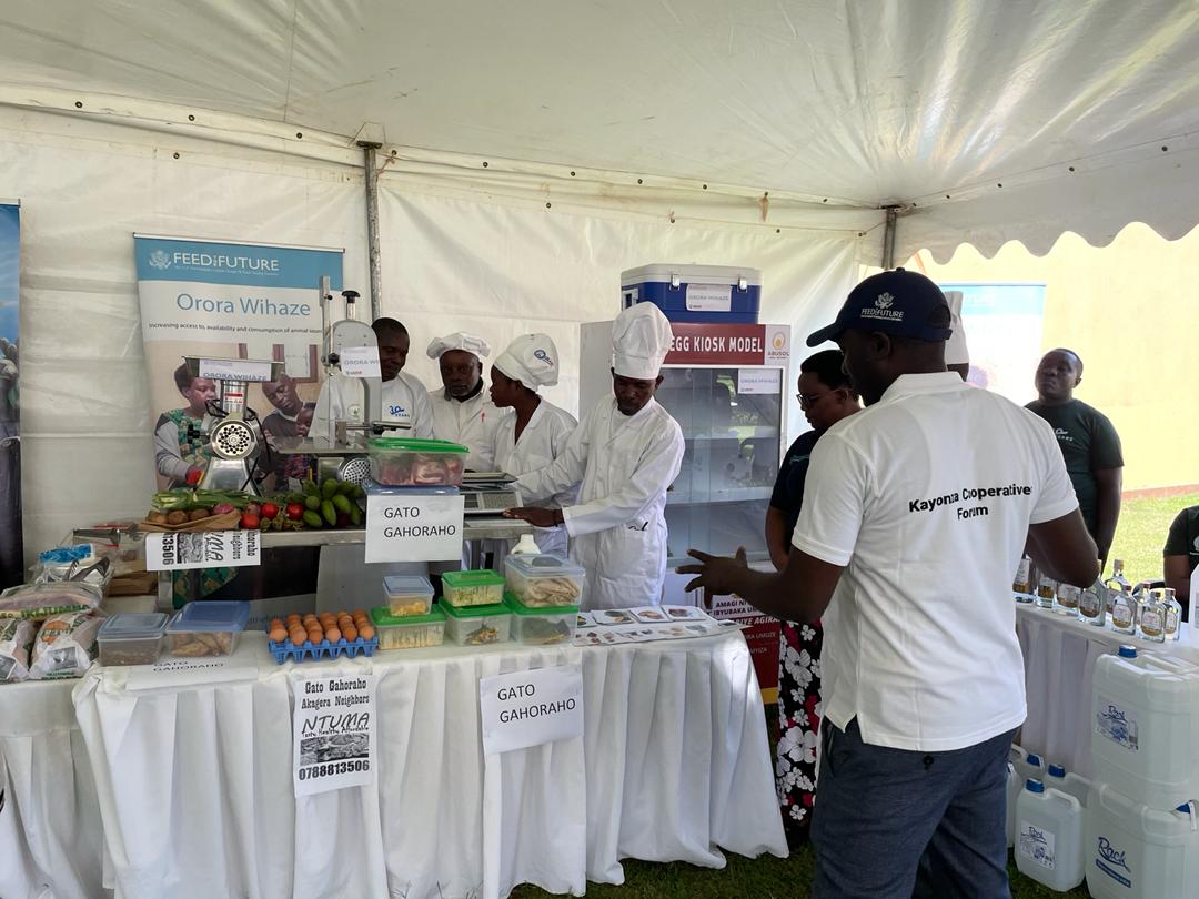BamuJean's tweet photo. On the Kayonza District’s initiative, Gato Gahoraho has today demonstrated various easy ASF preparation ways, including grinded meat—especially for the kids who are unable (or just unwilling) to chew whole meat. Kudos to 
@KayonzaDistrict, @OroraWihaze &amp; @RICA once again. https://t.co/CiVPdb7lP8