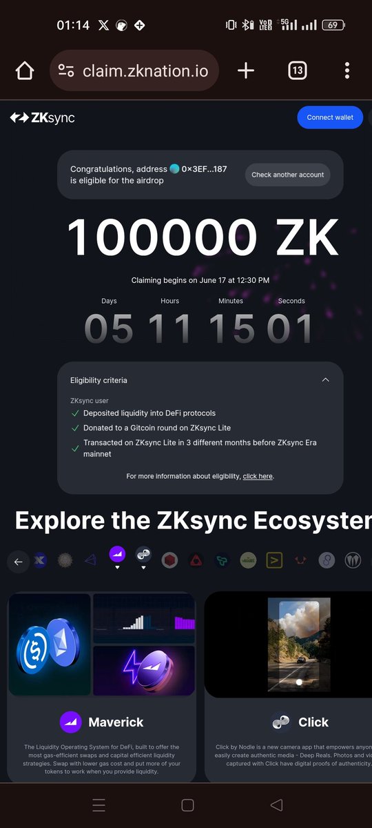 AirdropRadarr's tweet photo. I personally check this wallet 0x3efd3243683732738354cc10302ddc8d572ac187
I think 100k #zk token allocation for those who full fill all the creteria
But
He has only three tick.
No #paymaster
No omnibus nft
Only 9 transaction 
Unfair Distribution @zksync
@TheZKNation 
@Bankless https://t.co/5giPwdTBQA