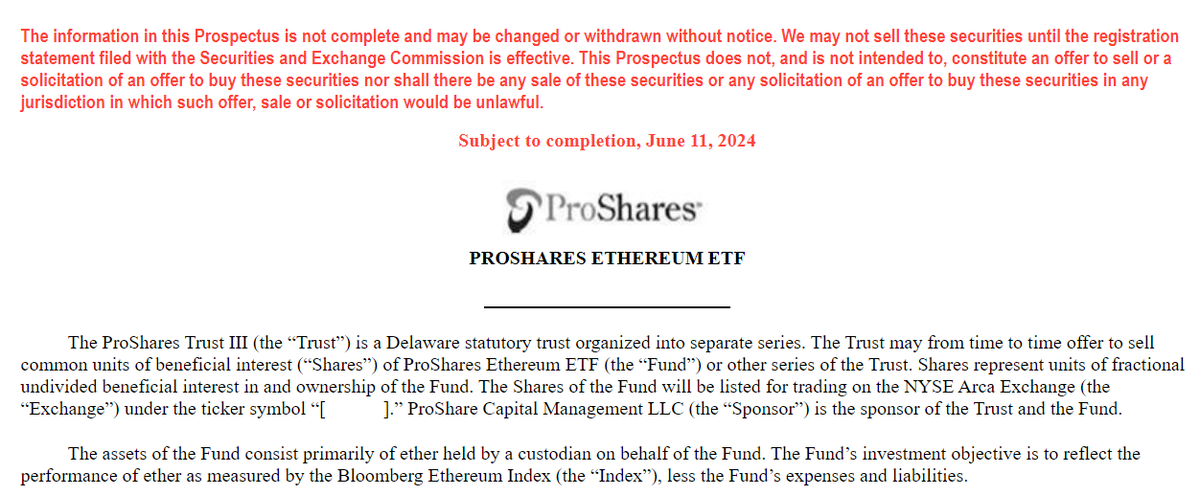 NateGeraci's tweet image. There's the S-1 for the ProShares spot eth ETF...

sec.gov/Archives/edgar…