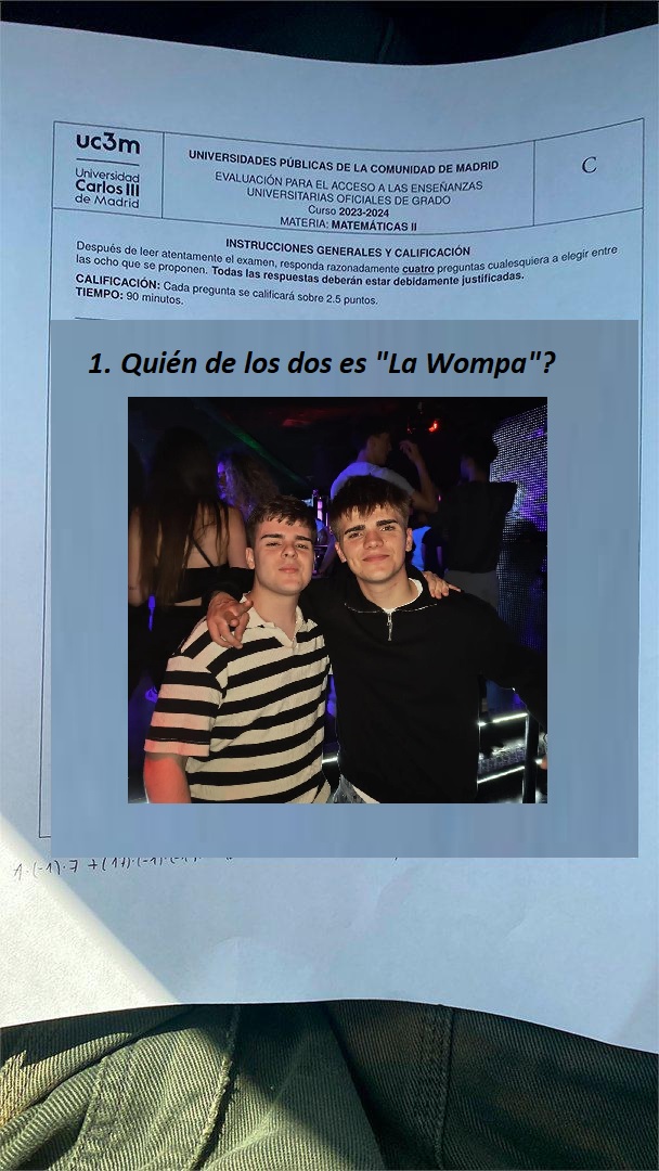 Qué puta vergüenza el examen de mates en Madrid, a ver quien coño va a sacar la nota para entrar en la pública... #ebau #vergüenza #lawompa