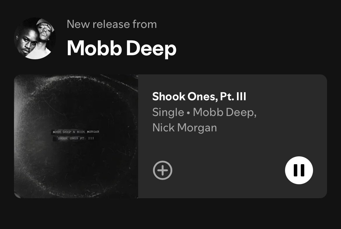 murphybeans's tweet image. I don’t know who Nick Morgan is, but if I see him he’s getting slapped around for this atrocity. And ⁦@Spotify⁩ can get it too for calling this a Mobb Deep release.