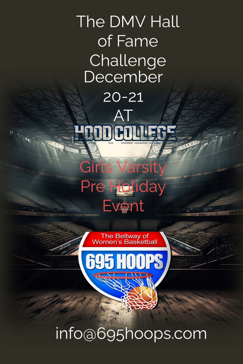 Coach Al (@695hoops) on Twitter photo Varsity teams are invited to join us at Hood College in Frederick for our Pre-Holiday Showcase this upcoming season. Proceeds will go towards our Hall of Fame. Teams can register online. Hall of Fame nominations for our second class is now open. Teams can play one or two games. Varsity teams are invited to join us at Hood College in Frederick for our Pre-Holiday Showcase this upcoming season. Proceeds will go towards our Hall of Fame. Teams can register online. Hall of Fame nominations for our second class is now open. Teams can play one or two games.