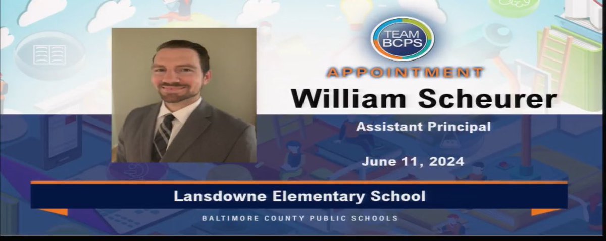 A. McBride (@amcbride28) on Twitter photo Congratulations Mr. William Scheurer as the new assistant principal at <a href="/Lansdowne_ES/">Lansdowne Elementary</a> 🦁🐾👏🏽! We are excited to have you join the team #OneTeamOneROAR Congratulations Mr. William Scheurer as the new assistant principal at <a href="/Lansdowne_ES/">Lansdowne Elementary</a> 🦁🐾👏🏽! We are excited to have you join the team #OneTeamOneROAR