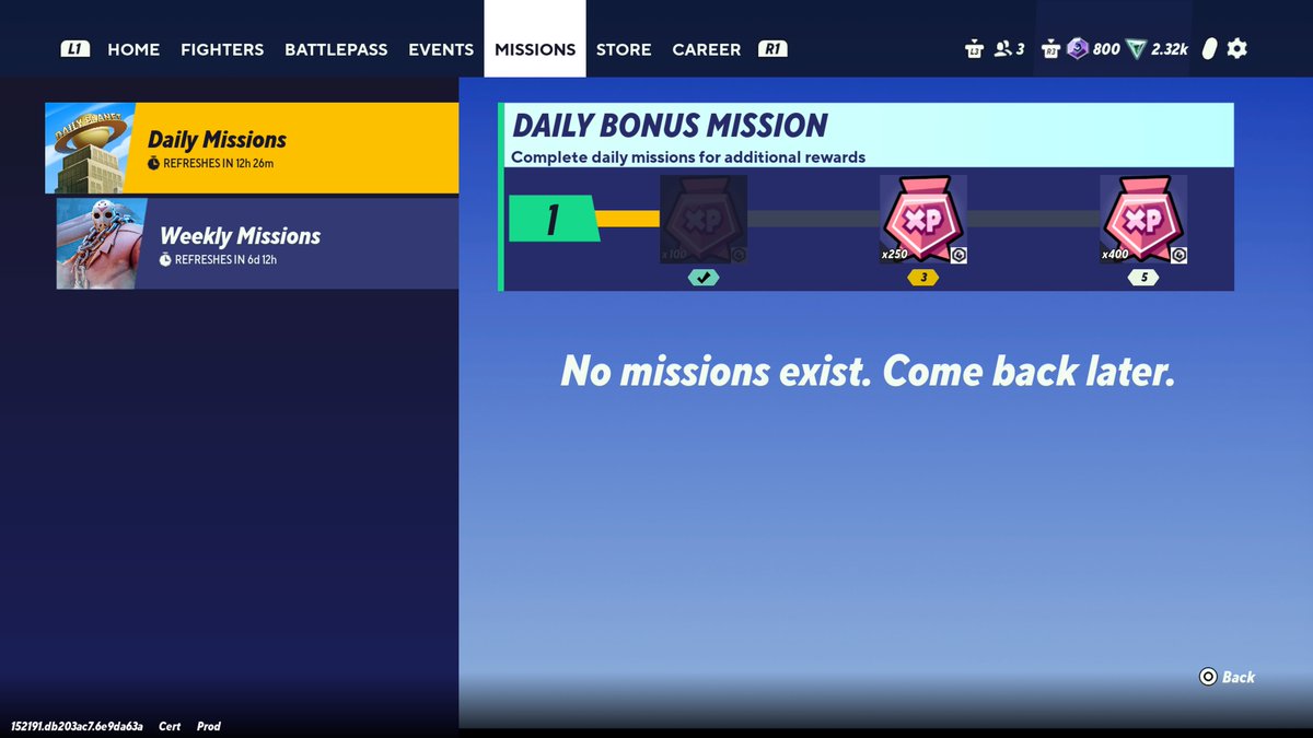 Internal_Social's tweet photo. New event is out today, but the missions haven't appeared for me. Does this happened to you? If so, reply to me please. #Multiversus https://t.co/h2TJZmE6jN