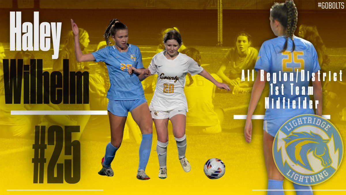 LightridgeHS_AD's tweet photo. Girls Soccer: Congrats Haley Wilhelm on 1st Team All Region/District Recognition at Midfield! Go Bolts! https://t.co/dQAo6oO1TC