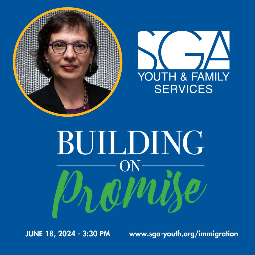 Join me on June 18th for SGA Youth &amp; Family Services’ Virtual Annual Benefit, “Building on Promise!” I’ll be speaking about immigration in America and how SGA helps immigrant children cradle to career
Tickets: sga-youth.org/immigration  #SGAYouth #ChicagoNonprofit #Immigrants