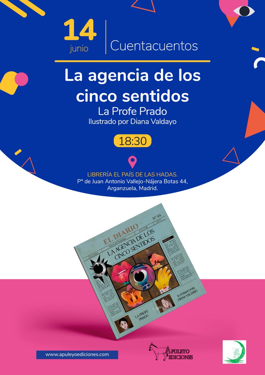 Os esperamos este viernes por la tarde, a las 18:30. Cuentacuentos con la Profe Prado. Para los peques de 4 a 6 años.