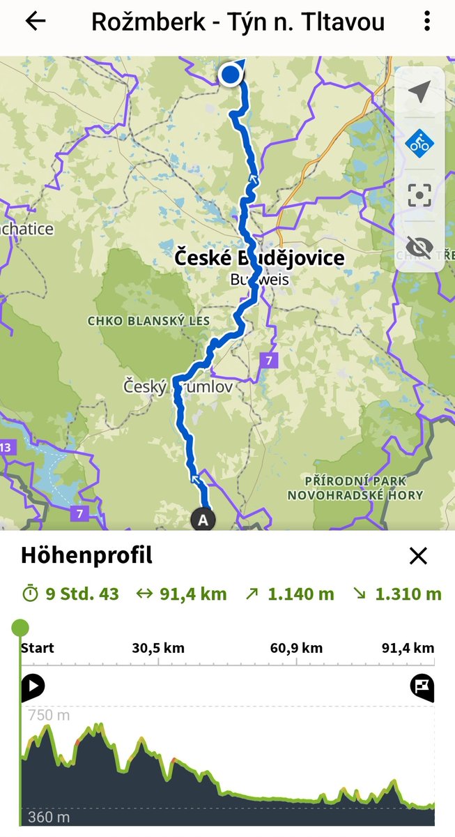 brrreadfan's tweet photo. #BikeStacking to @BTCPrague
Stage 6:
91.4k sats for @BitcoinEkasi 
This elevation profile is taking the piss. Cycling DOWNstream the Moldova river?! How much volatility would you like?😵
Btw, first time using the Qerko App to pay my Budvar with #Bitcoin Lightning.👍
2 days to go. https://t.co/Wd35x9KxFo
