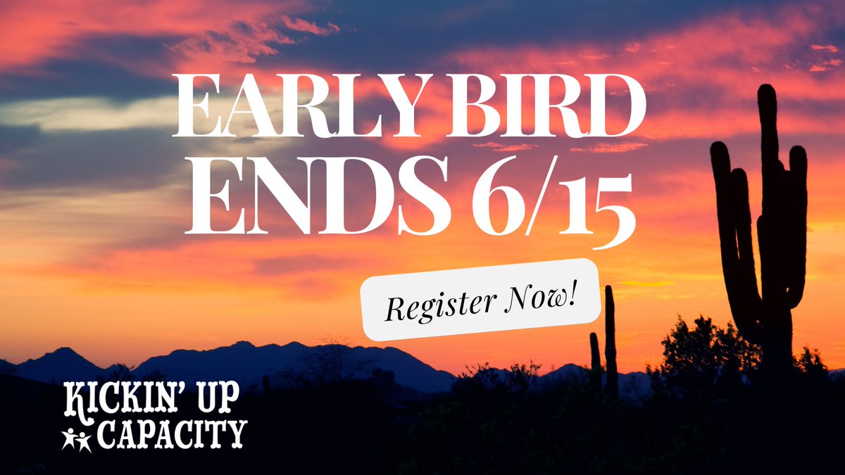 Time’s a-tickin’! Early Bird Pricing rides off into the sunset on June 15th! Saddle up and register now to lasso that discount! Don’t let this deal get away! 🌅events.esc13.net/icc/ 🐎 #icctx