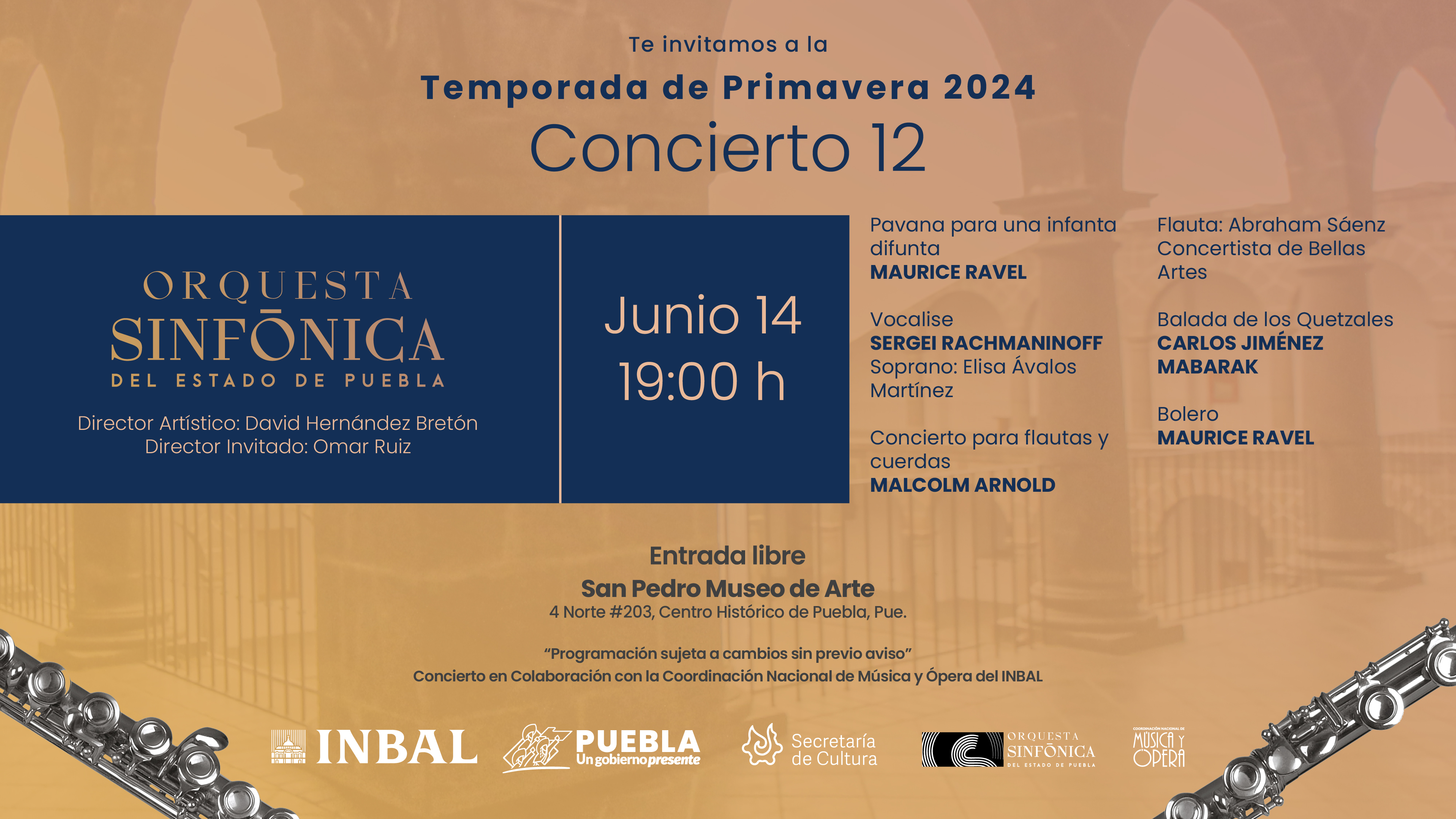 #SomosCultura | La Orquesta Sinfónica del Estado de Puebla #OSEP, te deleitará con un magnífico concierto este viernes a las 19 horas en San Pedro Museo de Arte. Recuerda que la entrada es libre. ¡Acompáñanos!