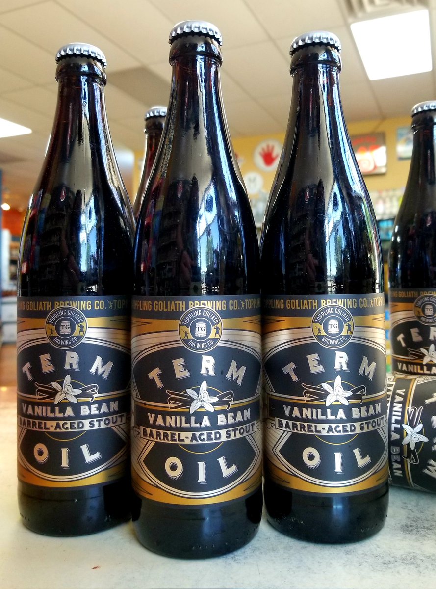 CityViewLiquor's tweet photo. You're not dreaming-
Vanilla Bean Barrel-Aged TERM OIL Stout from @TGBrews is HERE!
#BarrelAgedLiquidTreasure #BarrelAgedBeer #BourbonBarrelAged #TastyToasties #LuxuriousLiquid #BarrelAgedStout #LegendaryLiquid #CrazyRadBeer #NewBeerArrivals #TopplingGoliath #VanillaBeanTermOil https://t.co/OZReS261Og