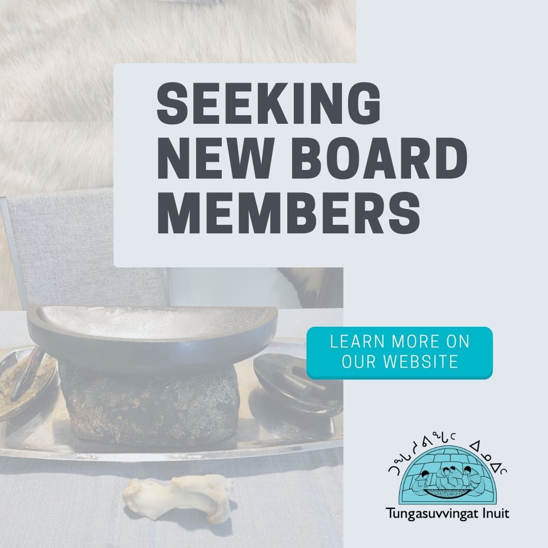 The Tungasuvvingat Inuit Board of Directors is currently seeking to fill vacant positions on the Board.  Learn more: tiontario.ca/ti-board-of-di…

Deadline for submissions of interest is June 28th, 2024 at 4 pm Eastern.