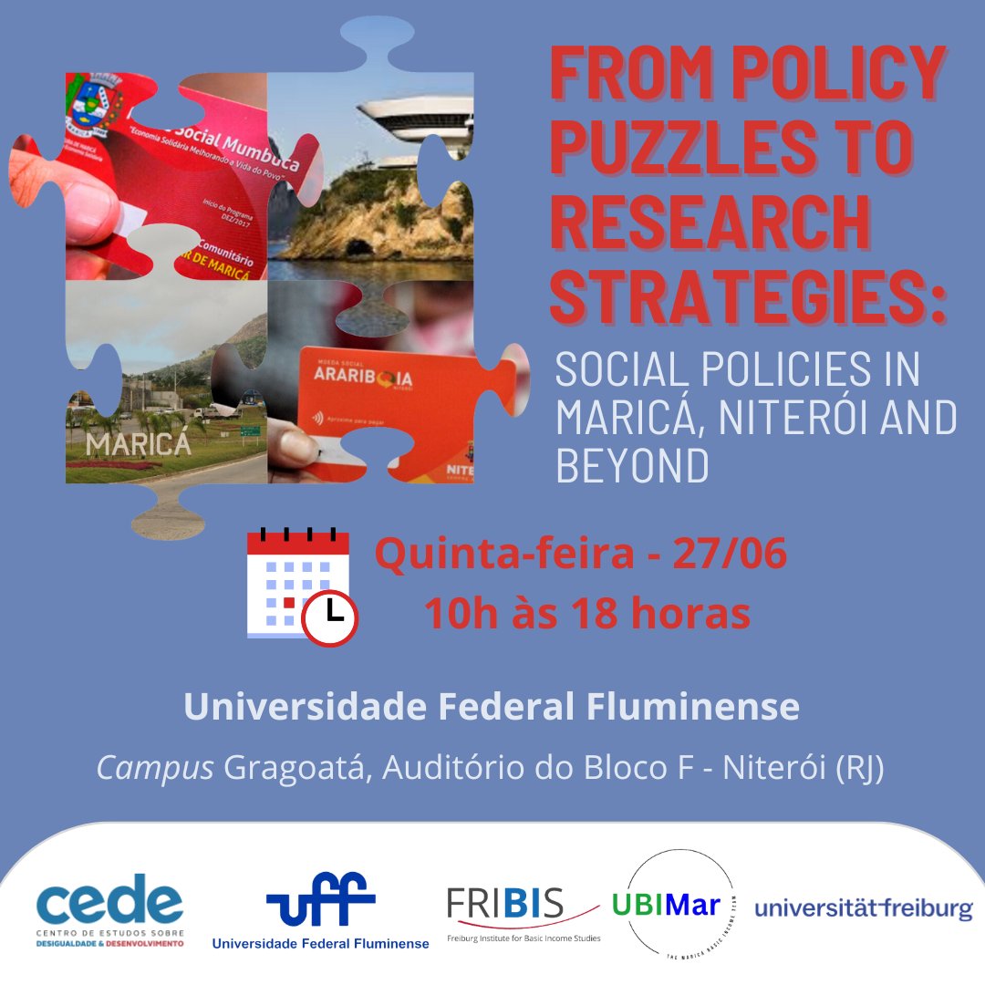 Você é nosso(a) convidado(a) para o Workshop “Dos Quebra-Cabeças das Políticas às Estratégias de Pesquisa: Políticas Sociais em Maricá, Niterói e Além". 

Inscreva-se para participar: forms.gle/XTr9kww9Nd7Ao4…