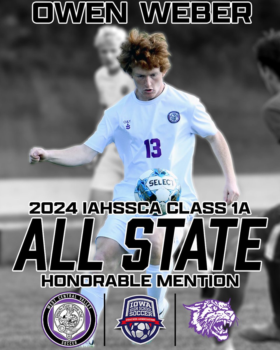 Congratulations Owen Weber! 2024 IAHSSCA Class 1A All State Honorable Mention!