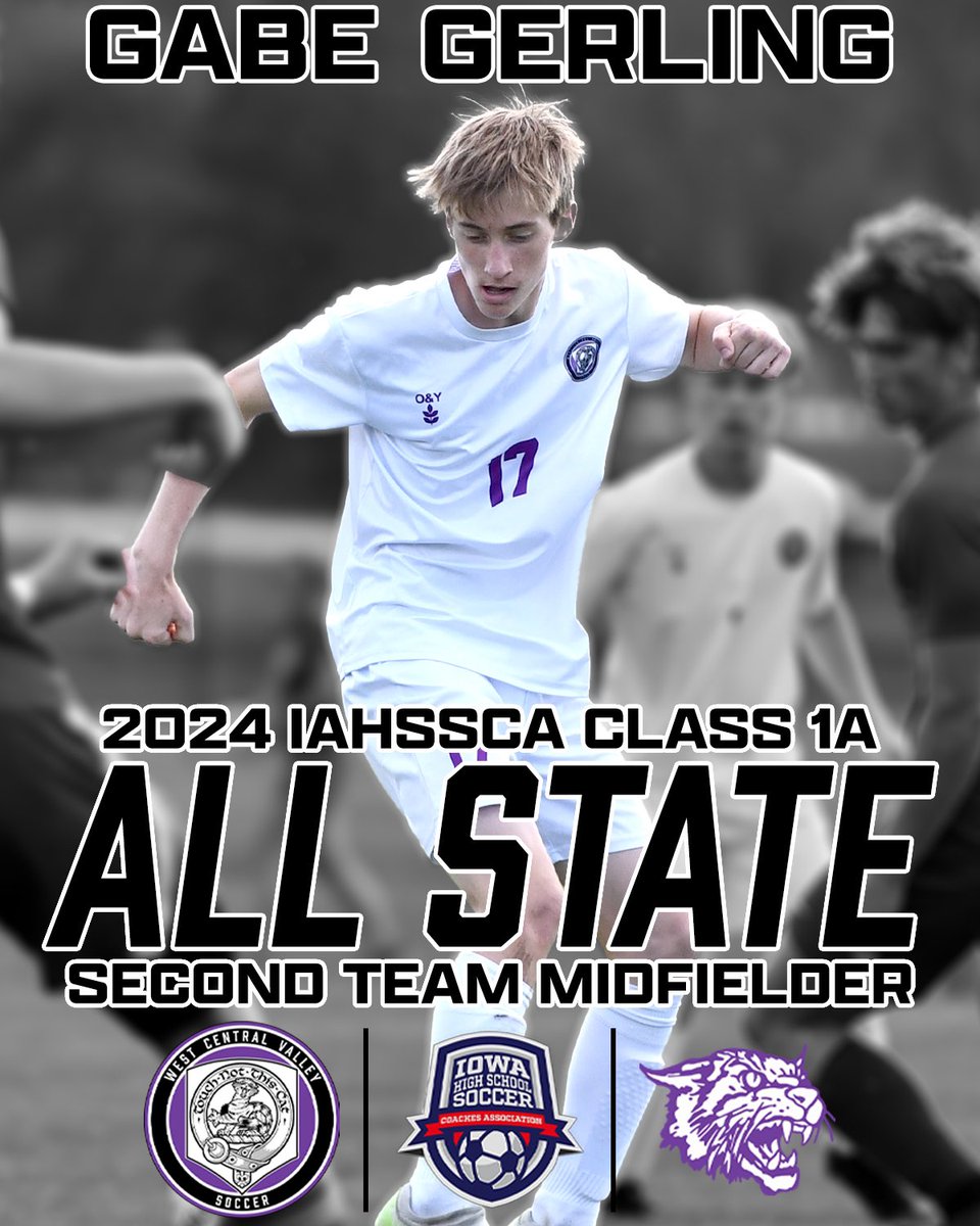 Congratulations Gabe Gerling! 2024 IAHSSCA Class 1A All State Second Team!