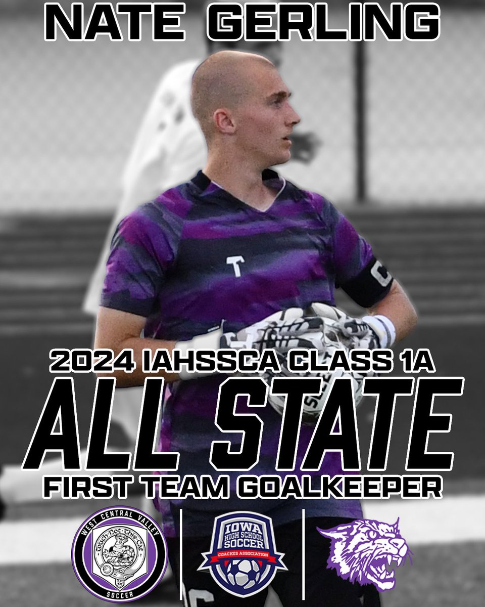 Congratulations Nate Gerling! 2024 IAHSSCA Class 1A All State First Team!