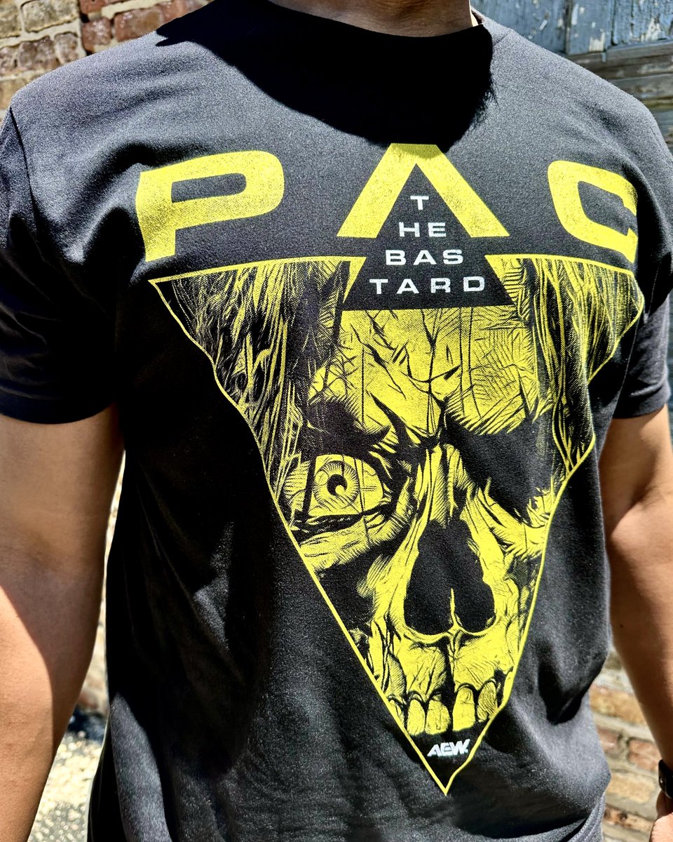 PWTees's tweet photo. He is The *small pause* @BASTARDPAC and he is also this weeks #TopRopeTuesday. Available for One Week (6/18) 🔗 Link Below

https://t.co/nAaqjLXTTB

#pwtees #prowrestlingtees #shopaew #thebastardpac #AEW https://t.co/zU0n0DVP7d