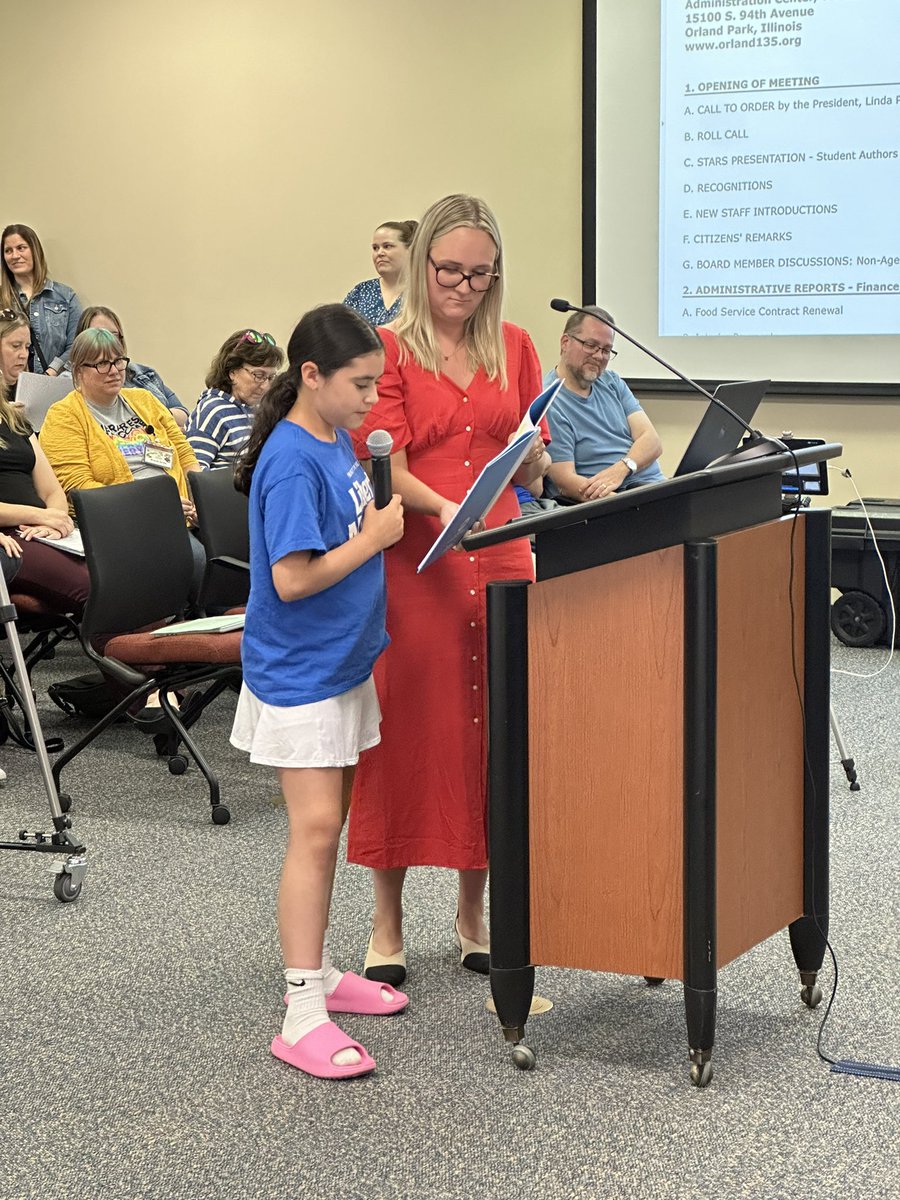 Liberty_D135's tweet photo. Proud of our innovators, authors and our amazing librarian Ms. Loizon. Great night at the board meeting celebrating a few of the many great things happening at Liberty. ￼#osd135 #Libpride https://t.co/Sz7PCvfQOM