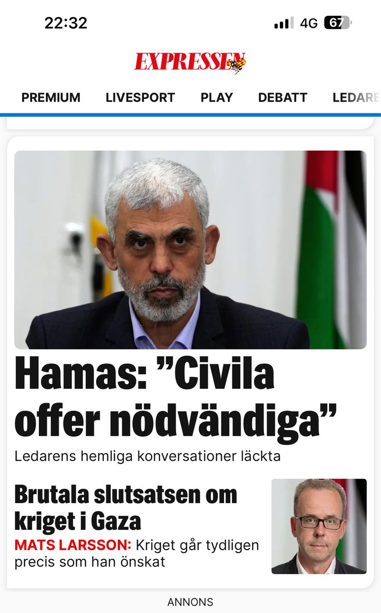 EkbergMats's tweet photo. Hamas skiter i sina civila det är väl helt uppenbart nu. Ändå är det Israel som vänstern kritiserar 🤷‍♂️ https://t.co/eAwmh2dMty