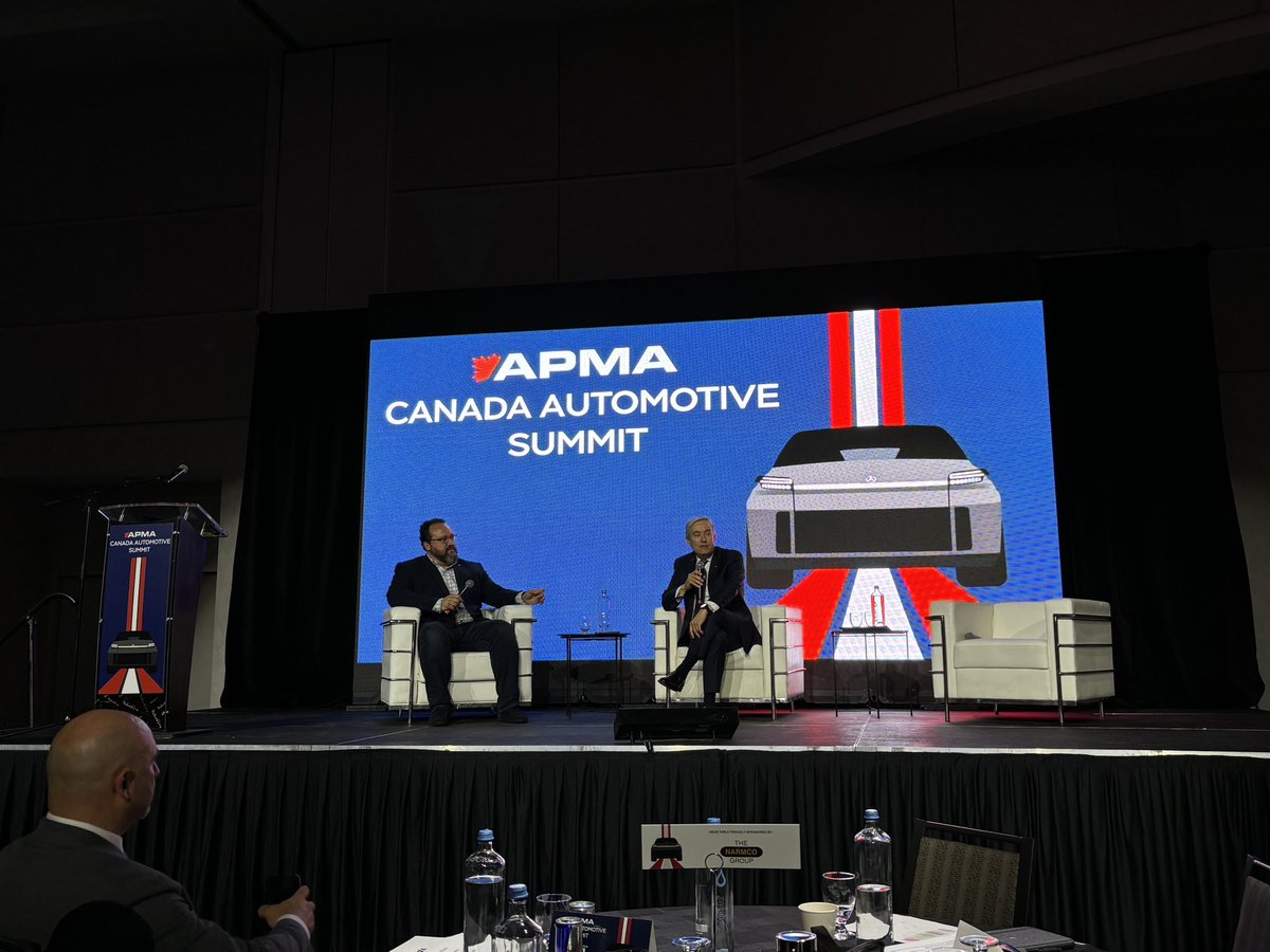 APMACanada's tweet photo. @FlavioVolpe1 sits down with the Minister of Innovation, Scienceand Industry of Canada @FP_Champagne! Honoured to have the Minister close out yet another exciting #APMASummit. https://t.co/TbQ859XreW