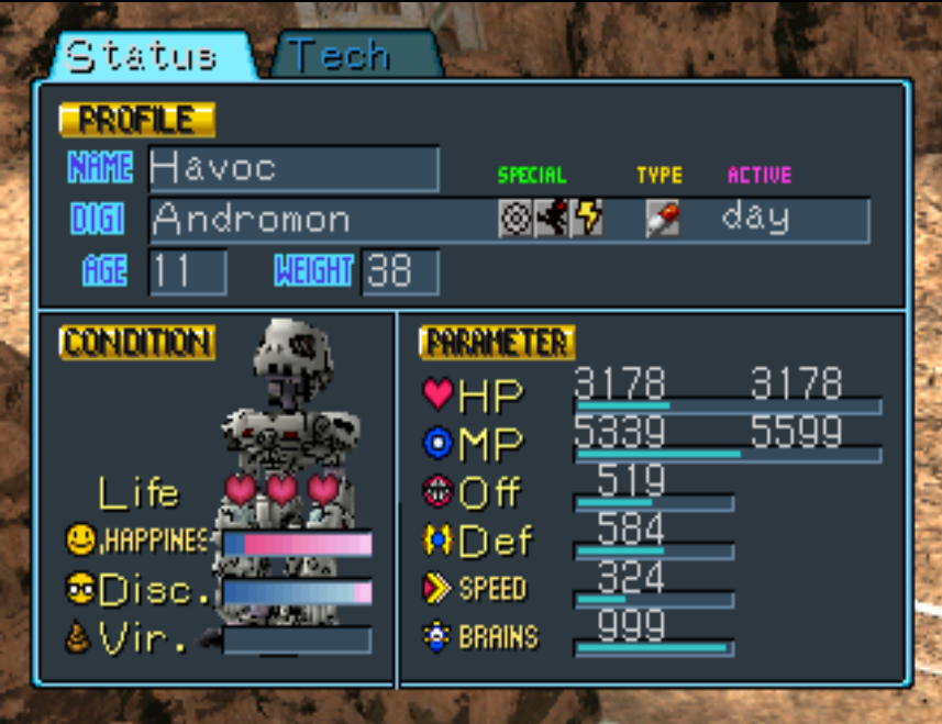 This game is so much easier when you have accurate resources, as it turns out lmao #digimonworld 

Thank you Pikasprey for reminding me that this game was datamined to get correct info on the internet, so I can go back and properly enjoy this game I never beat as a kid