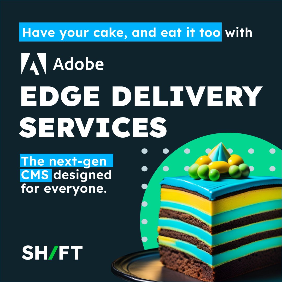 Are you struggling to launch digital experiences and content in a timely fashion?

Learn more about <a href="/Adobe/">Adobe</a> EDS today!

shiftp.co/3wCIDP1

#ShiftToGrow