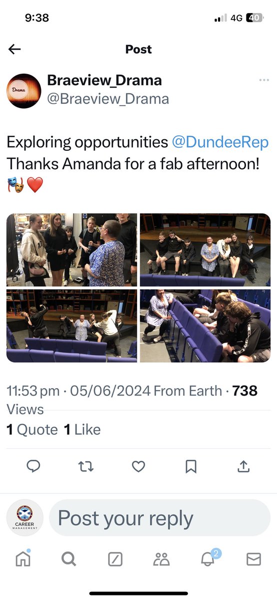Braeview_DYW's tweet photo. Some brilliant examples this term of our @Braeview_Drama department exploring opportunities in the world of work.
#DundeeLearning
#WeAreBraeview
#DYW https://t.co/QexGhmKVC4