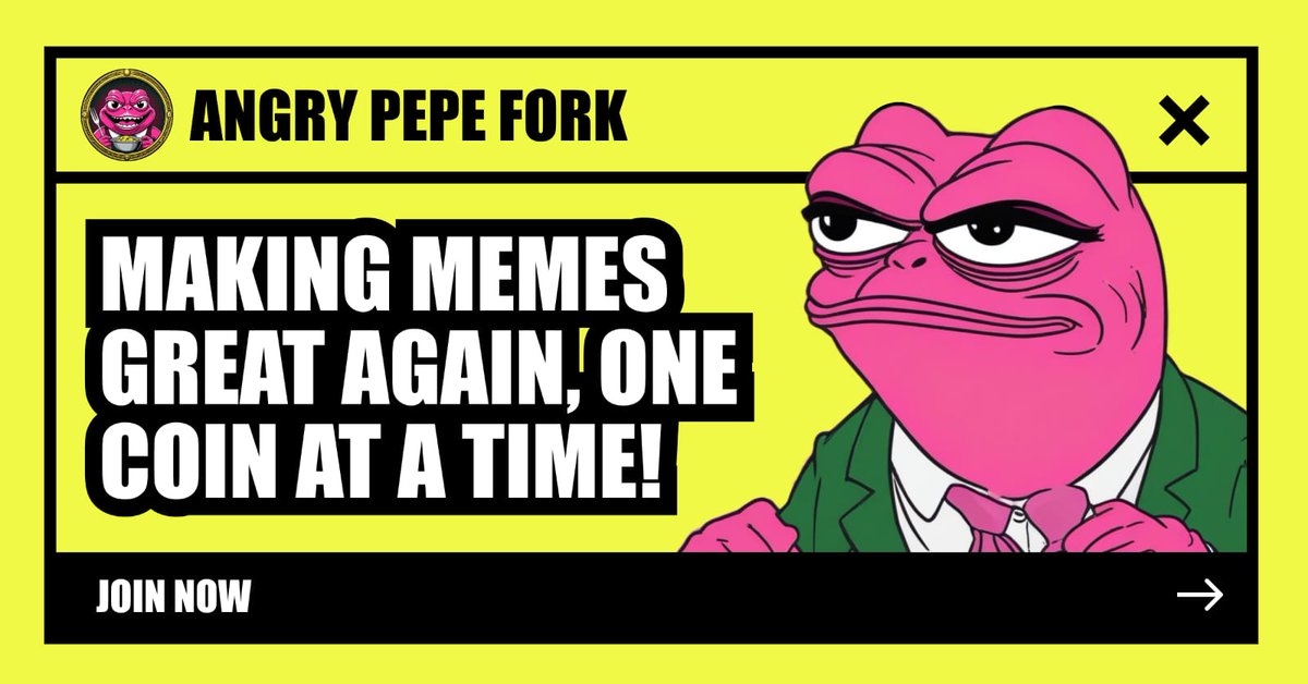 🎁40$ #Giveaway 🎁24h

💸 40$  ( $Usdt or $SOL )

1️⃣RT &amp; Like 
2️⃣Follow <a href="/AngryPorkCoin/">Angry Pepe Fork (APORK)</a>

#Solana #SolanaGems $APORK #DYOR